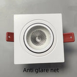 Square embedded ceiling spotlight COB high luminous efficiency anti glare LED tube light household lamp 85-265V