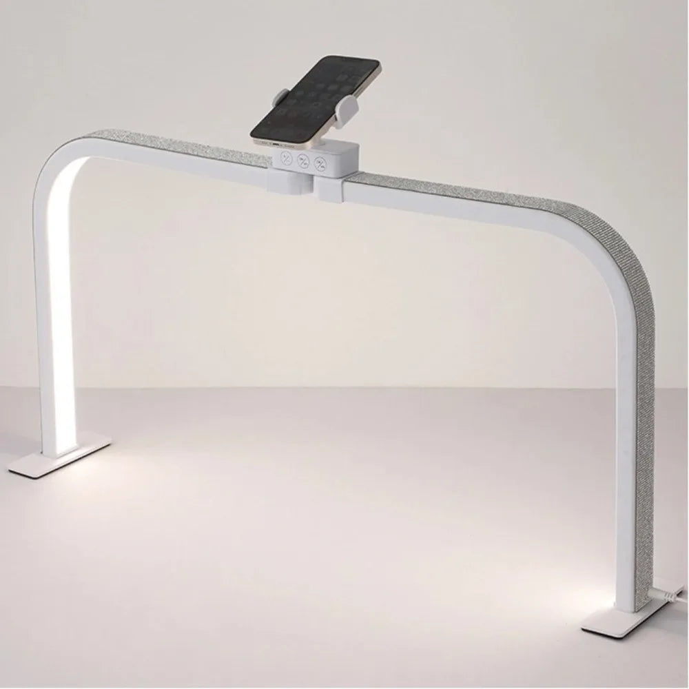 Half Moon U-shaped Nail Light for Desk Foldable Square Nail Tech Lamp 3000-6000K Dimmable Table Light bracket LED Nail Desk Lamp