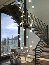 Modern Duplex Staircase LED Pendant Light - Living Room Long Hanging Lamp