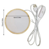 Wooden LED Light Display Base Wood Night Lamp Base LED Light Display Crystal Ball Wood Luminous Base For Home Decors