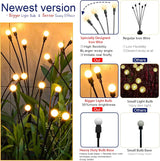 8pcs Outdoor Lights Solar Lawn Lamp Garden Lamp LED Wind-driven Firefly Ground Plug Lamp for Garden Lawn Landscape Holiday Light