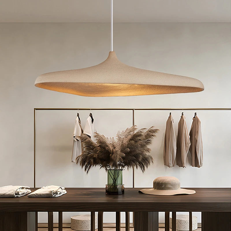 Japanese Wabi-Sabi LED Pendant Light - Organic E27 Ceiling Chandelier