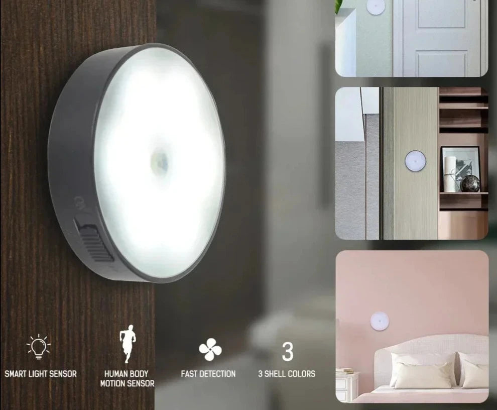 Night Light LED With PIR Motion Sensor Rechargeable USB Kitchen Cabinet Night Lamp For Bedroom Room Decoration