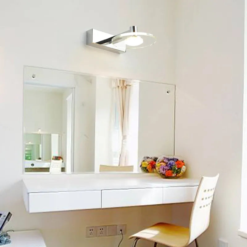 Acrylic mirror headlight wall light bedroom makeup lamp Waterproof and anti-fog mirror front lamp bathroom lighting LED 5W