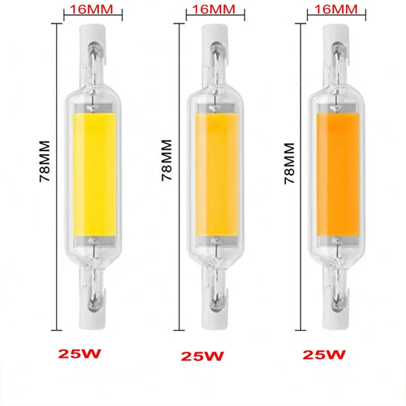 LED R7S 118MM 50W Superbright Powerful Spotlight 78mm 118mm AC220V 110V COB Lamp Bulb Glass Tube Replace Halogen Lamp Light