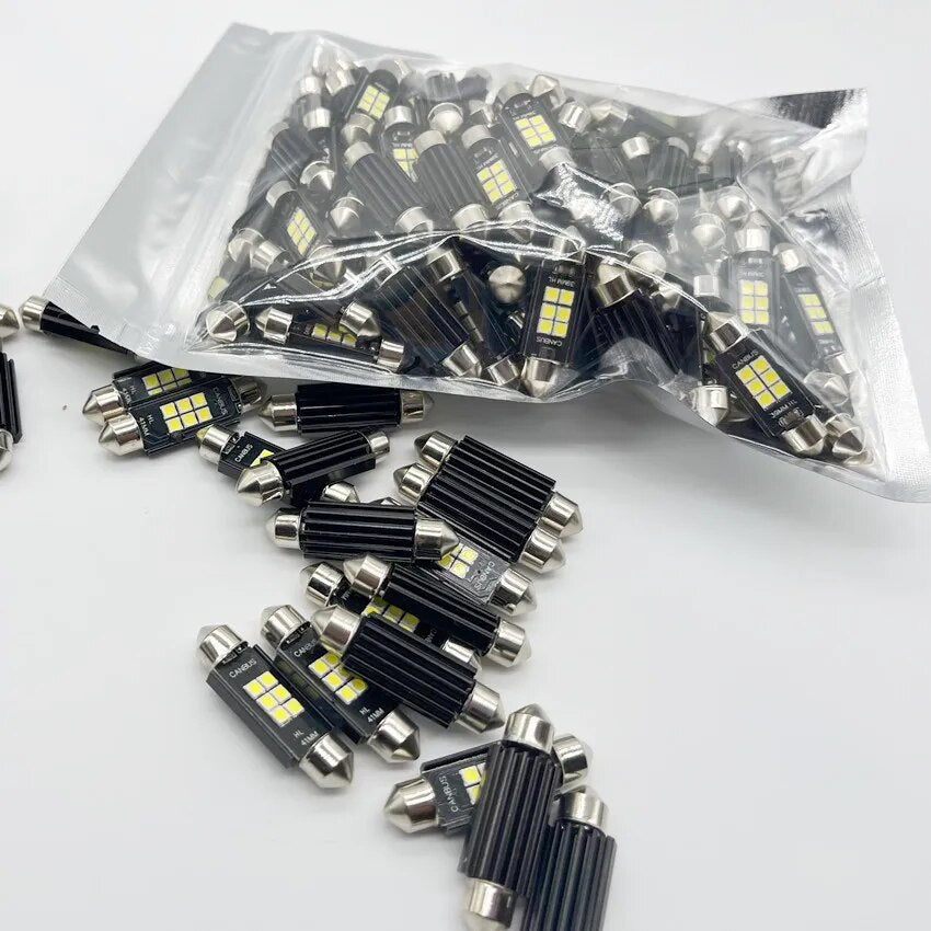  Festoon 31mm 36mm 39mm 41mm C5W C10W LED Bulb Canbus No error Car Interior Reading LED Light License Plate Lamps 4014