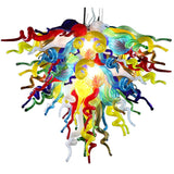 Colorful Pendant Light Italy Hand Blown Glass Chandelier Lightings LED 24Inches Home Island Light Villa Living Room Kitchen Room