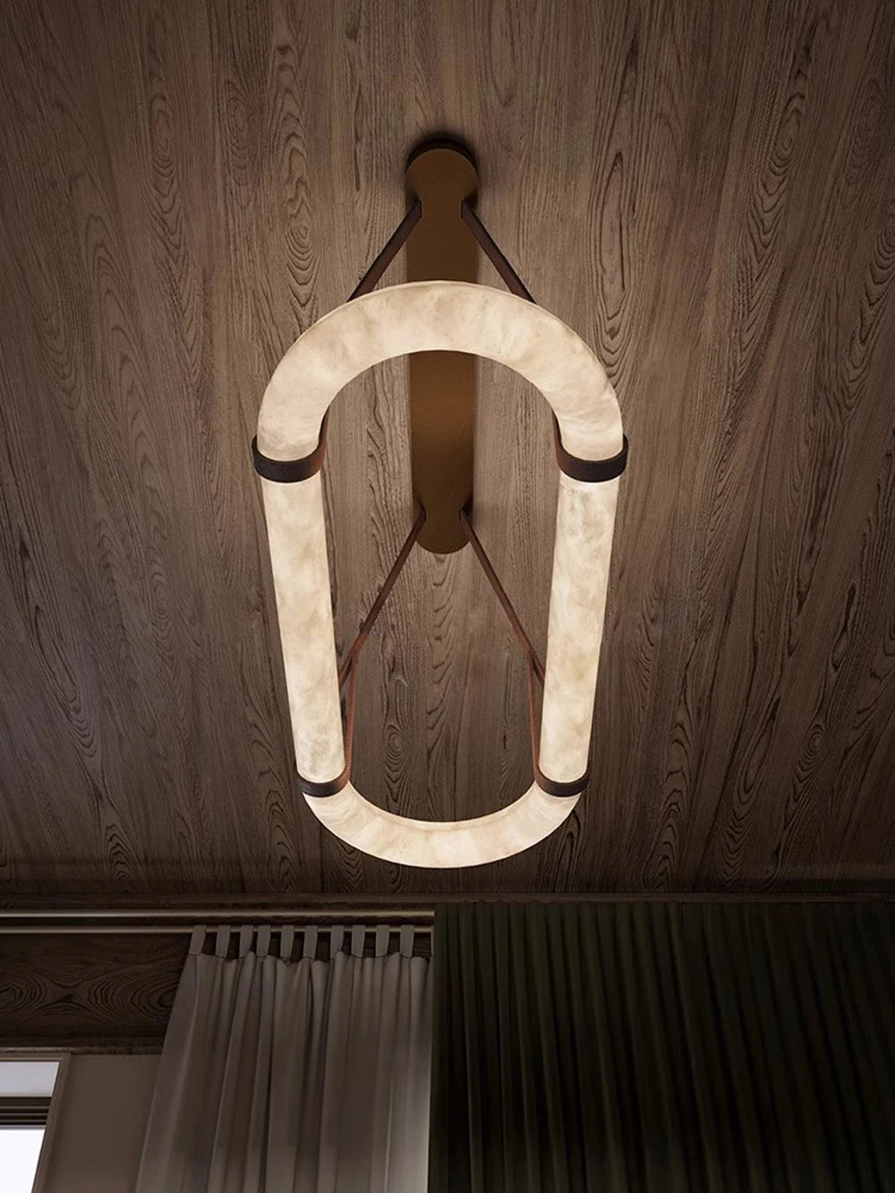 Marble Leather Mixed Design Dimmable Led 2026 Chandelier Lighting Lustre Suspension Luminaire For Dinning Room Art Hanging Lamp