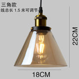 American Retro Industrial Loft Chandelier Bar Counter Restaurant Bar Pendant Lamp Creative Home Simple Glass Hanging Lights