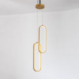 Good packing Two rings black or gold led pendant light for indoor place hanging lamp emitting warm white or white