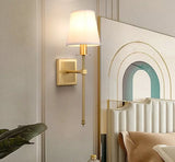 American Copper Wall Lamp Gold Bedroom Bedside Wall Decoration Light Living Room Background Villa Aisle Corridor Wall Sconces