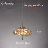 Modern Led Pendant Lamp Glass Ceiling Hanging Lights Fixture Luminaire Chandeliers Lustres Suspension Luminaire Bedroom Decor