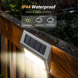 Stainless Steel Solar LED Deck Lights - Waterproof Outdoor Step & Stair Lamp for Backyard, Fence & Patio Pathway