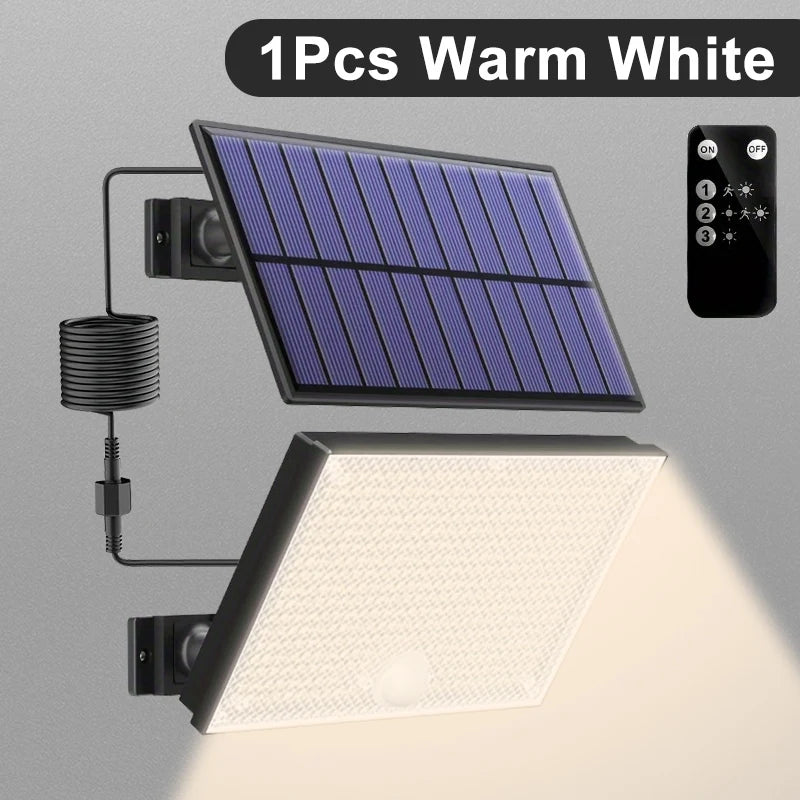 400 LED Solar Outdoor Motion Sensor Security Lights - Waterproof 3-Mode Solar Powered Wall Lamp for Garden & Yard