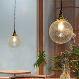 Glass Pendant Light Nordic Dining Room Retro Chandeliers Creative Minimal E27 Transparent Lampshade For Restaurant Lamp Luster