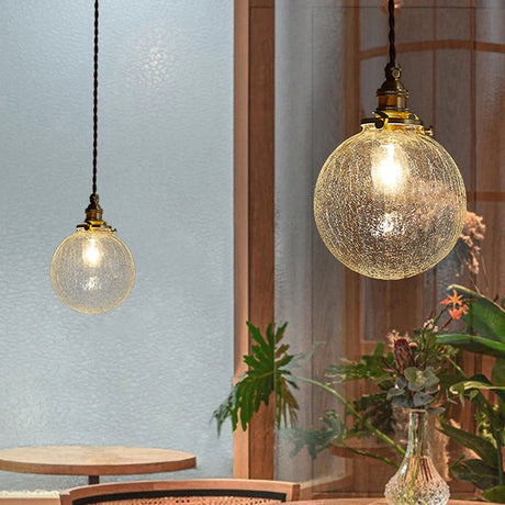 Glass Pendant Light Nordic Dining Room Retro Chandeliers Creative Minimal E27 Transparent Lampshade For Restaurant Lamp Luster