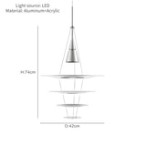 Denmark Louis Poulsen Enigma Pendant Lights Acrylic Slice Ripple Art Creative Lamps for Living Room Home Decoration Chandeliers