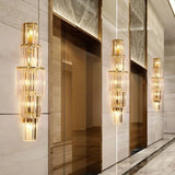 Luxury Hotel Lobby Large Big Crystal Wall Lamp for Club Hall Villa Living Room Bedroom Office Banquet Indoor Lighting Fixtures