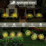 4pcs/6pcs Outdoor Solar Garden Lights Outdoor Solar Smart Firework Lights for Garden Patio Outdoor Holiday Decorations