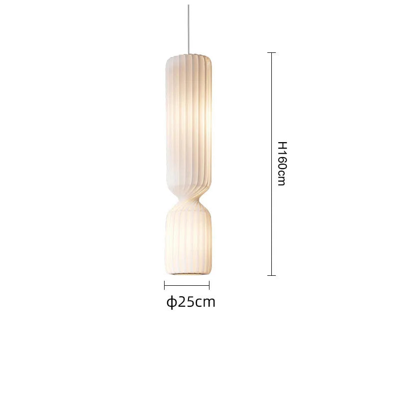 Nordic pleated Floor Lamp wabi- sabi white Fabric Lamp For Living Room Bedroom Loft Decors LED corner long strip Standing Light