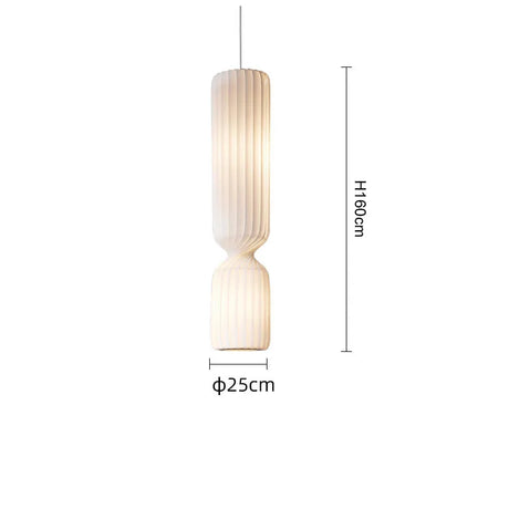 Nordic pleated Floor Lamp wabi- sabi white Fabric Lamp For Living Room Bedroom Loft Decors LED corner long strip Standing Light