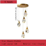 Nordic Villa Staircase Crystal Pendant Lights For Living Room Bedroom Kitchen Shop Home Decoration Chandelier Indoor Lighting