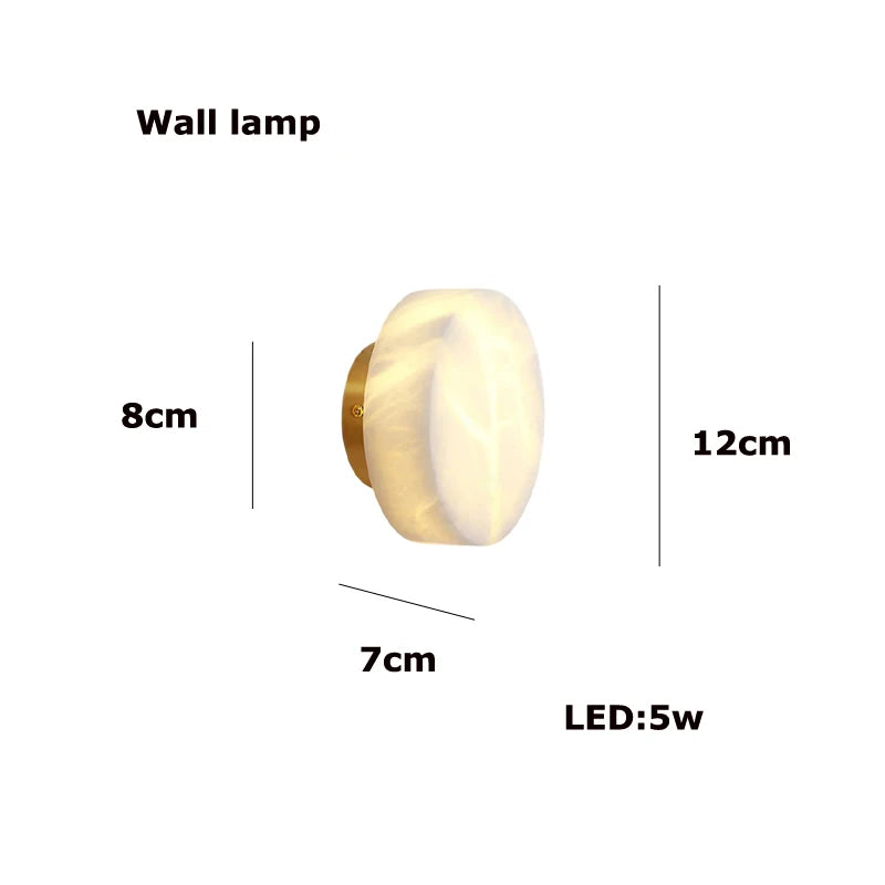 Luxury Spanish Marble Chandelier Brass Hanging Light 3 Color Dimmable Pendant Lamp for Villa Living Room Dining Area Hotel Lobby