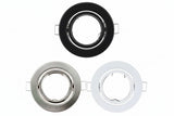Round Adjustable LED Recessed Frame - Metal Spotlight Fitting for GU10 & MR16