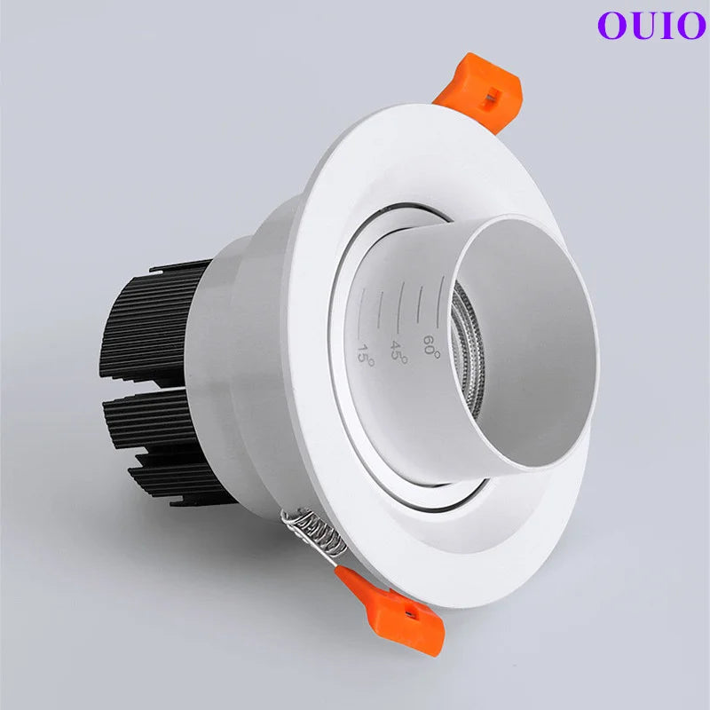 2025 New Style Zoom Beam Angle Adjustable 15-60 Degree Recessed Dimmable LED Downlight 10W12W15W18W20W24W COB Ceiling Spot Light