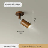2026 Nordic Walnut Wood Ceiling Chandelier For Living Room Dining Room Aisle Entrance Corridor Lamps With Spotlights For Wall Pi