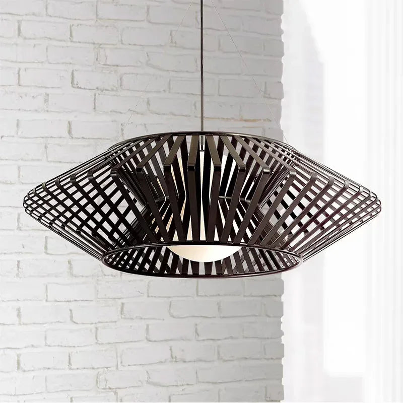 2026 Spain Wabi Sabi Handmade Rattan Bird Nest Chandelier LED Retro Natural Fiber Pendant for Bedroom Tea Room Balcony