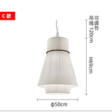 Wabi-sabi Style Pendant Lights Modern Fabric Pendant lamp for Restaurant Cafe Dining Room Minimalism Cloth Art Chandelier