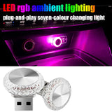 Mini RGB USB Ambient Light (1 Pack) - Plug & Play Decorative LED Interior Atmosphere Lamp for Car, Computer & Laptop