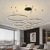 Modern living room LED circular ceiling pendant light indoor lighting study bedroom light circular hanging light home decoration