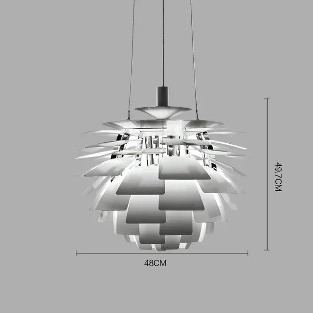 Nordic Designer Postmodern Simple Chiba Chandeliers Living Room Dining Room Creative Aluminum Pendant Light Home Decoration LED
