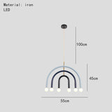Beautiful Rainbow E14 Bulb Home Pendant Lamp Kitchen Dining Room Lighting Fixtures Colorful Metal Bedroom Luminaire Suspension