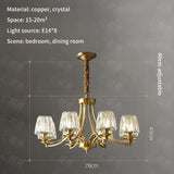 Copper Crystal Chandelier For Living Room Bedroom Study Dining Room Kitchen Villa Modern Luxury Style Gold Lamp Pendant Light