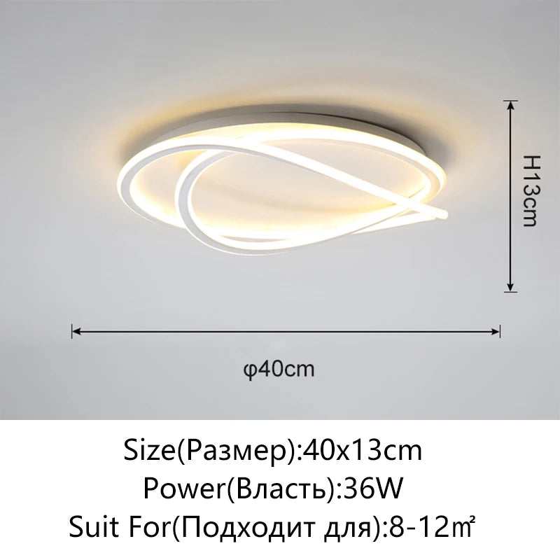 Modern LED Lights White Ceiling Light for Living Room Bedroom Study Lustre Home Decorative Ceiling Lamp Indoor Lighting Fixture