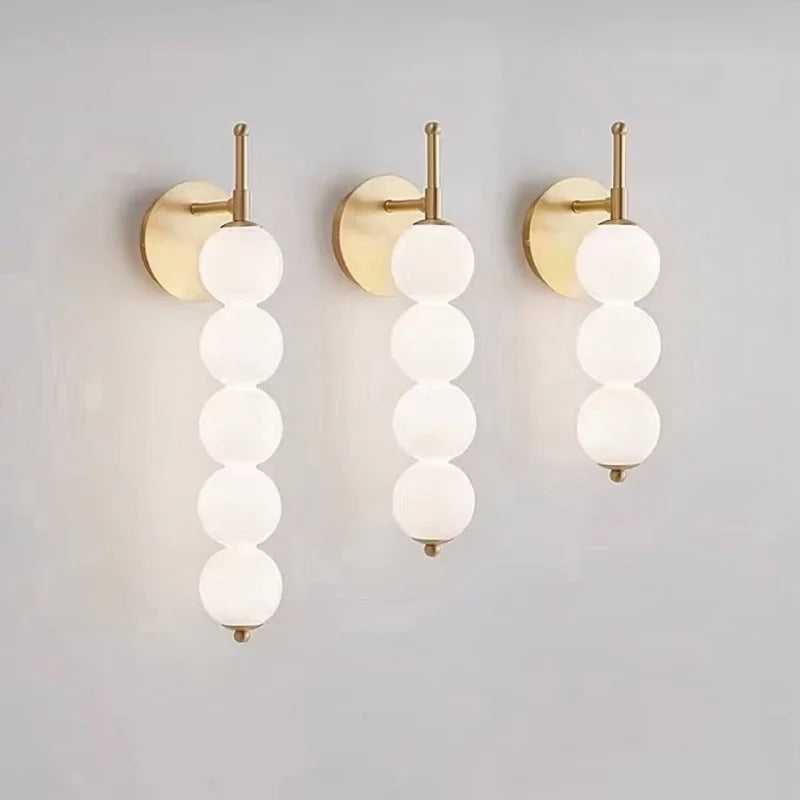 Wall Lamp Bedroom Nordic Minimalist Glass Lamp for Corridor Living Room Background Wall Light
