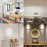 Nordic Minimalist Wabi Sabi Wind Strip Wood Led Pendant Lights Restaurant Bar Home Decor Lamp Dining Room Office Desk Chandelier