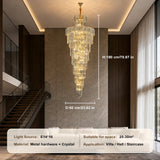 Luxury Crystal Chandelier Light - Grand Pendant Lamp Fixture for Villa Foyer, Hotel Lobby, Living Room & Staircase