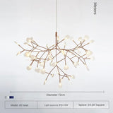 Nordic Circular Chandelier Living Room Kitchen Corridor Postmodern Tree Branch Design Firefly LED Pendant Light Led Lamp