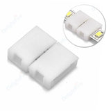 10pcs Solderless LED Strip Connector 2 4 5 pin 10mm 8mm L/T Type Unwired Gapless Terminal Extension For SMD 5050 2835 LED Strip