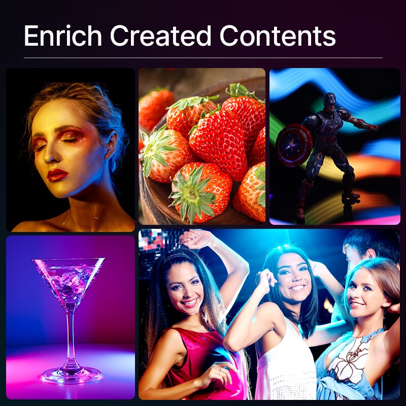 Ulanzi VL49 PRO Mini Selfie RGB Light Atmosphere Lighting 2500K to 9000k For Phone Photography Beauty  Atmosphere Fill Lamp