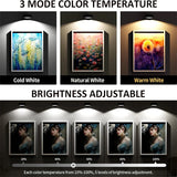 2-Pack Wireless Rechargeable Picture Lights - Magnetic LED Art & Painting Lamp (3 Colors)