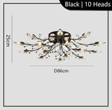 American retro crystal Ceiling lamp minimalist room bedroom dining room Nordic creative LED Ceiling lamp indoor lighting fixture
