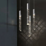 Modern Loft LED Chandelier K9 Crystal Chrome Duplex Stair Chandelier Living Room Hotel Ceiling Hanging Light Luxury Pendant Lamp