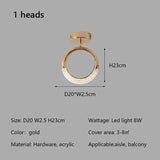 Modern Light Luxury Circle Ring Led Ceiling Lamp Acrylic Luster Living Room Lights Lighting Home Decor Bedroom Lamps Fixtures
