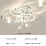 Starry sky Ceiling Chandelier Ordic Circle Living Room Led Pendant Light For Living Room Intelligent Ligjts Decoration Ceiling