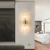 Modern Crystal Wall Lamp Golden Electroplated Metal Corridor Light Stair Aisle Decors Sconce Bathroom Bedroom Parlor Wall Lights